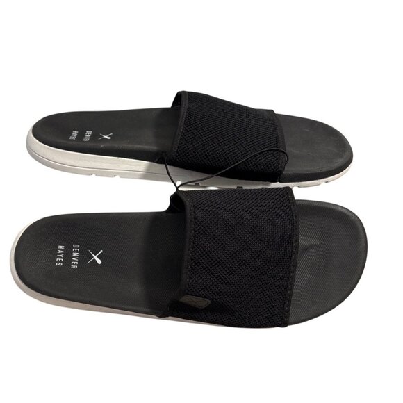 Denver Hayes Mens Size 11 Black Mesh Slide Sandals NEW with Tags - Picture 1 of 10